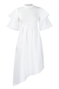 Double-Layer Ruffled Sleeve Dress Lavish Daily