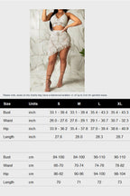 Two Piece Floral Trim Fringe Cover Up Lavish Daily