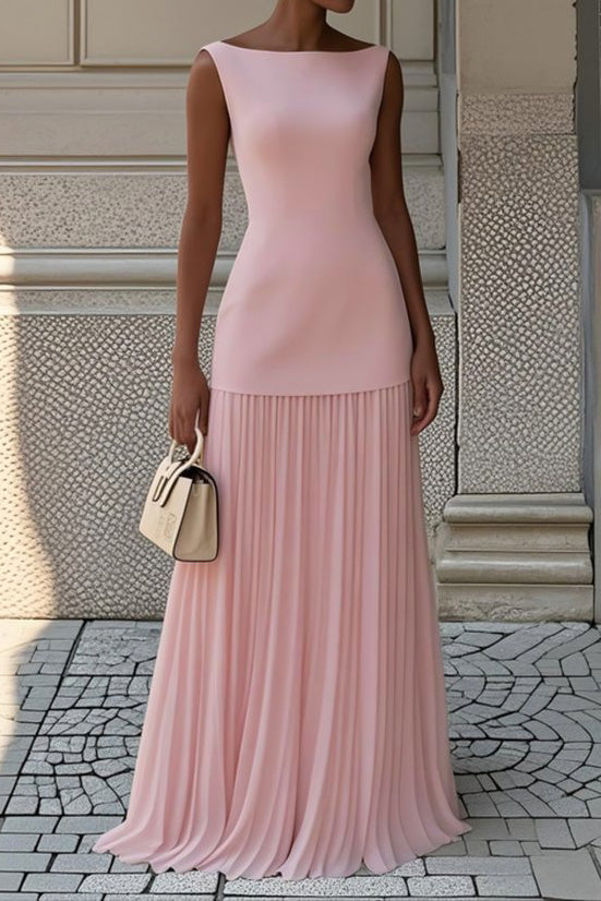 Solid Sleeveless Top & Pleated Skirt Set Lavish Daily