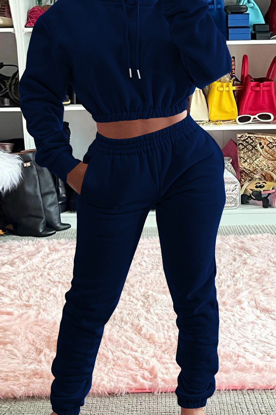 Hooded Pocket Tracksuit Set Lavish Daily