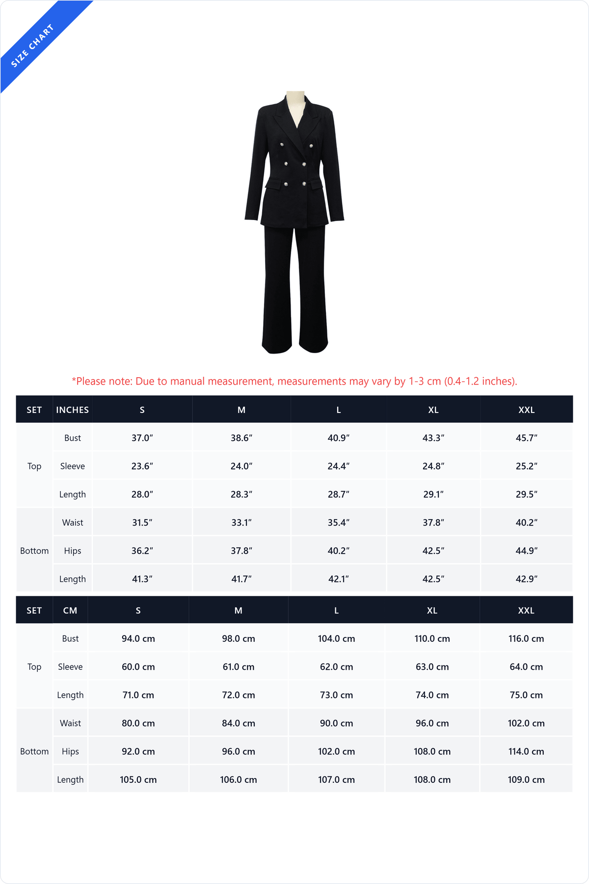 Double-Breasted Blazer & Wide-Leg Pants Set Lavish Daily