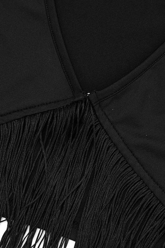 Fringe Crop Top & Stirrup Leggings Set Lavish Daily