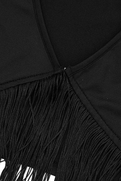 Fringe Crop Top & Stirrup Leggings Set Lavish Daily