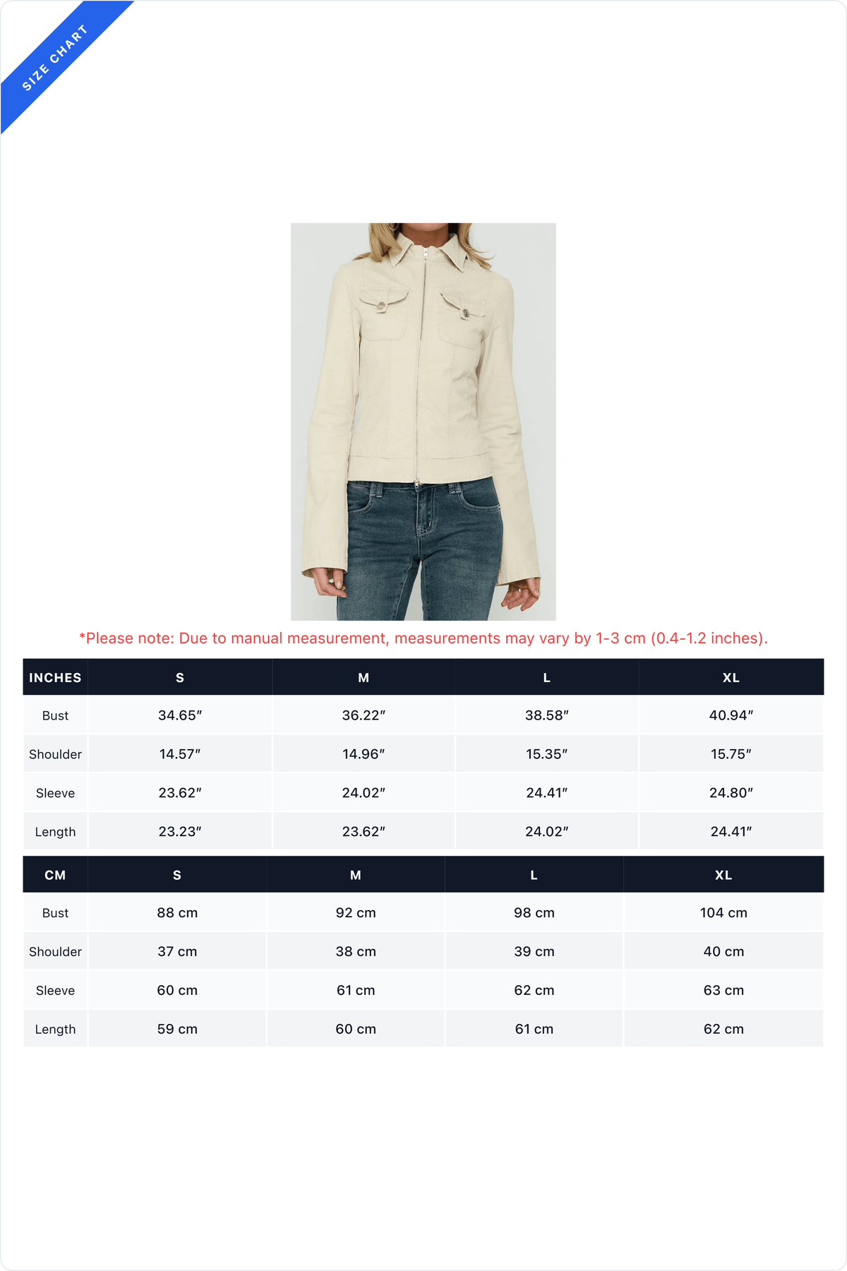 Fitted Zip-Front Utility Jacket Lavish Daily