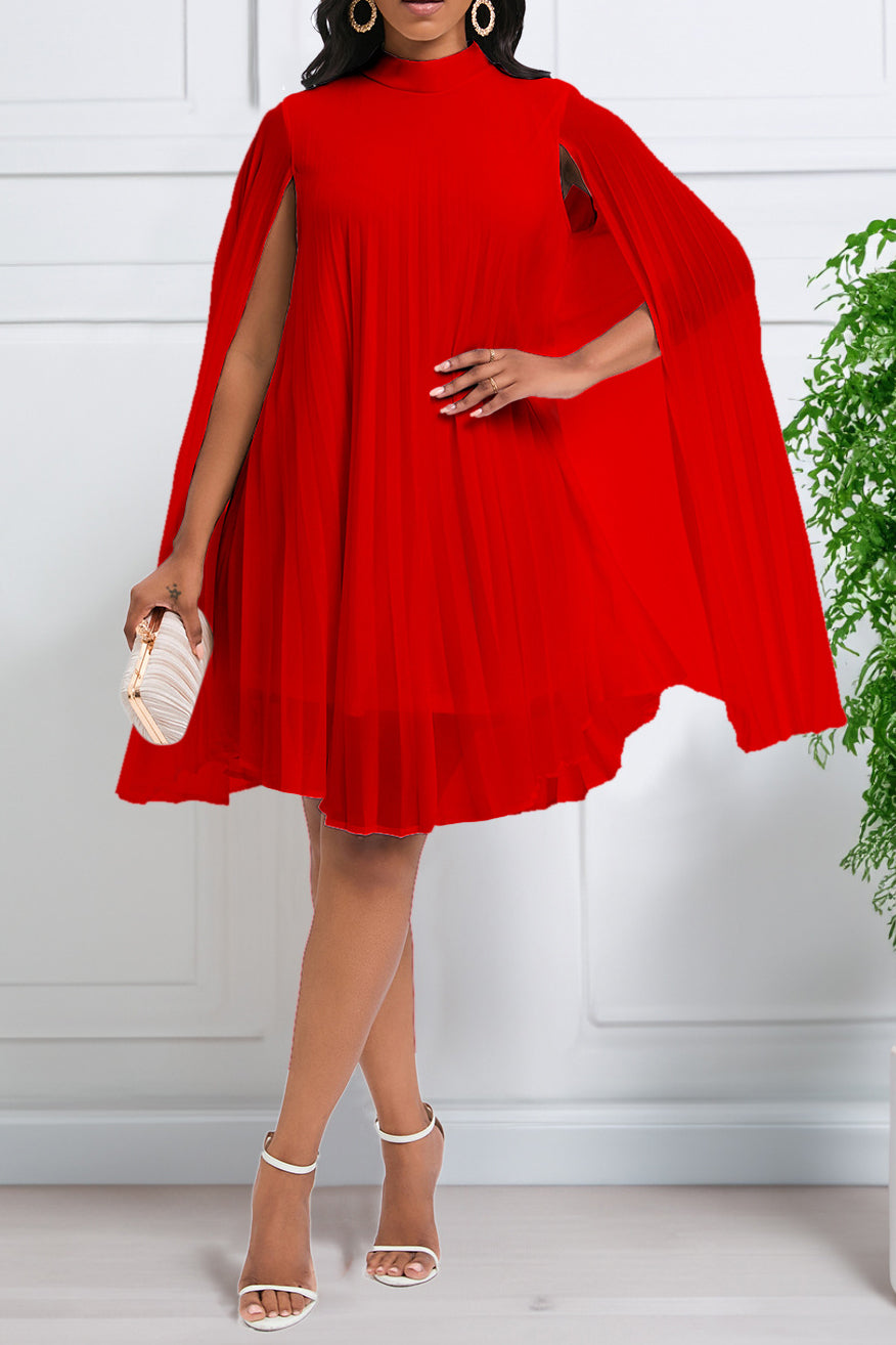 Pleats All Day Batwing Dress Lavish Daily