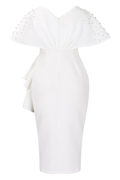 Beaded Ruffled Split Party Dress Lavish Daily
