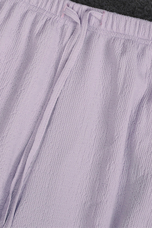 Breathable V-Neck Crinkle Top Set Lavish Daily