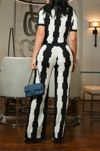Slim Fit Wide-Leg Printed Set Lavish Daily