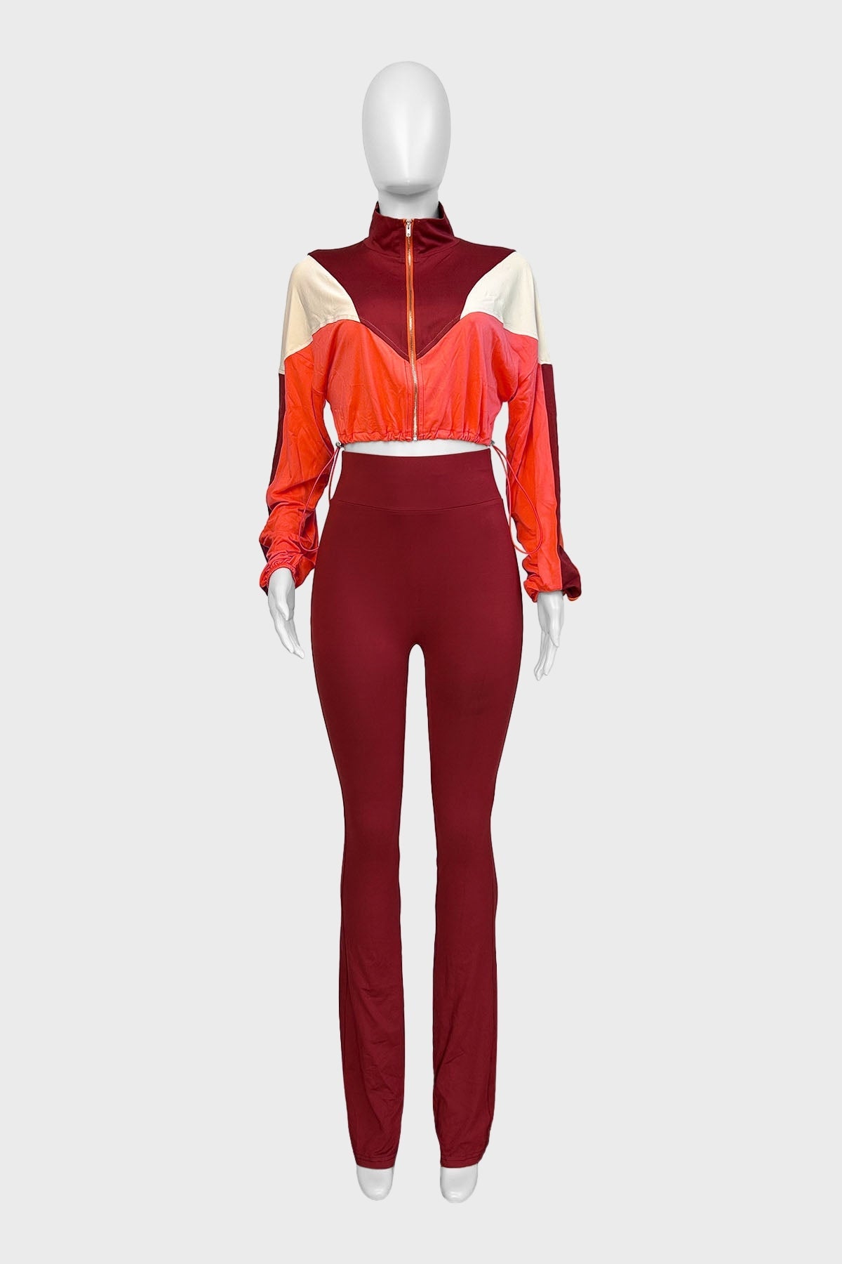 Colorblock Zip Top & Pants Set Lavish Daily