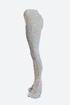 Striped Fuzzy Leggings Lavish Daily
