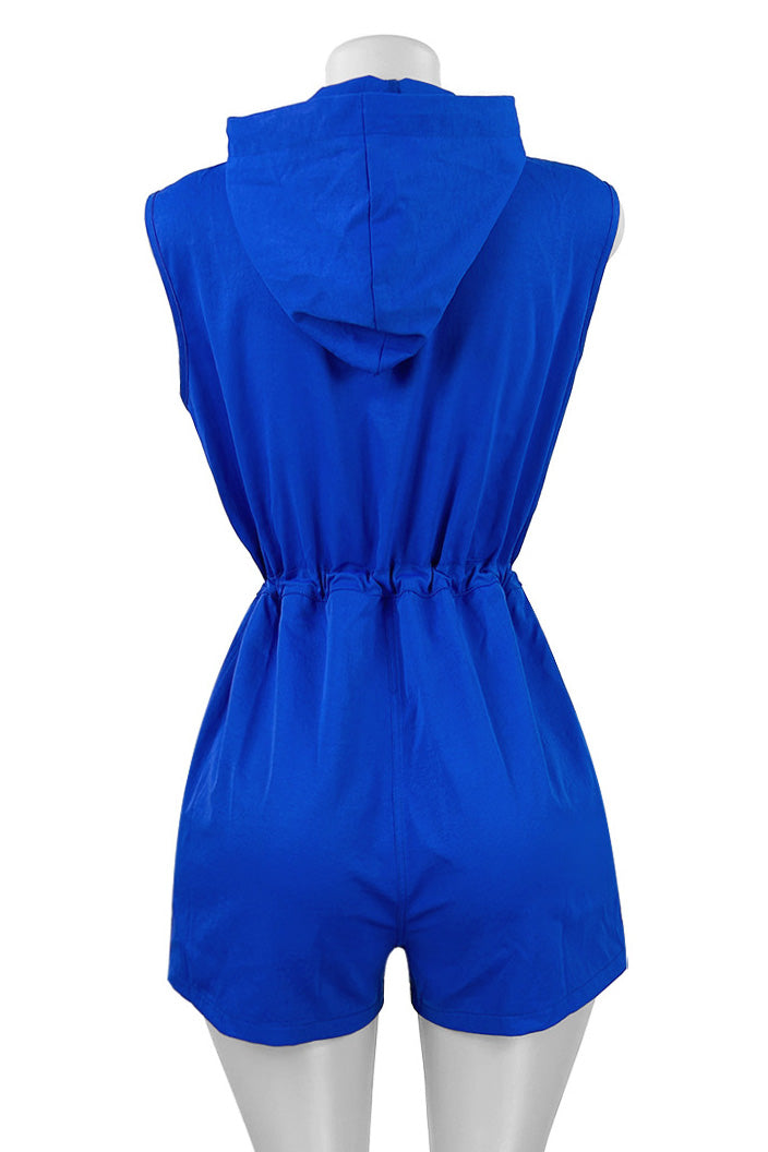 Sleeveless Drawstring Shorts Romper Lavish Daily