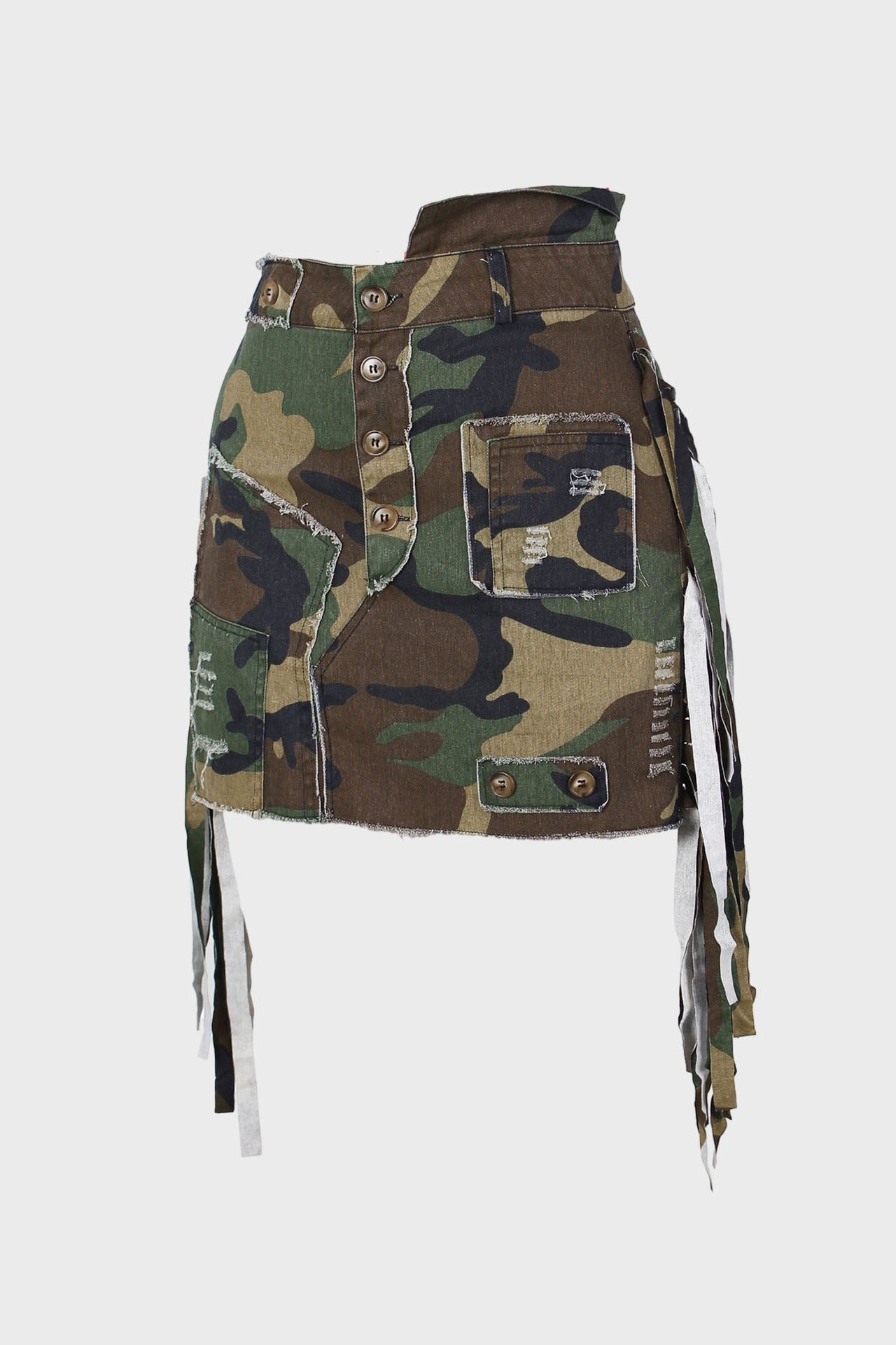 Camouflage Tassel Skirt Lavish Daily