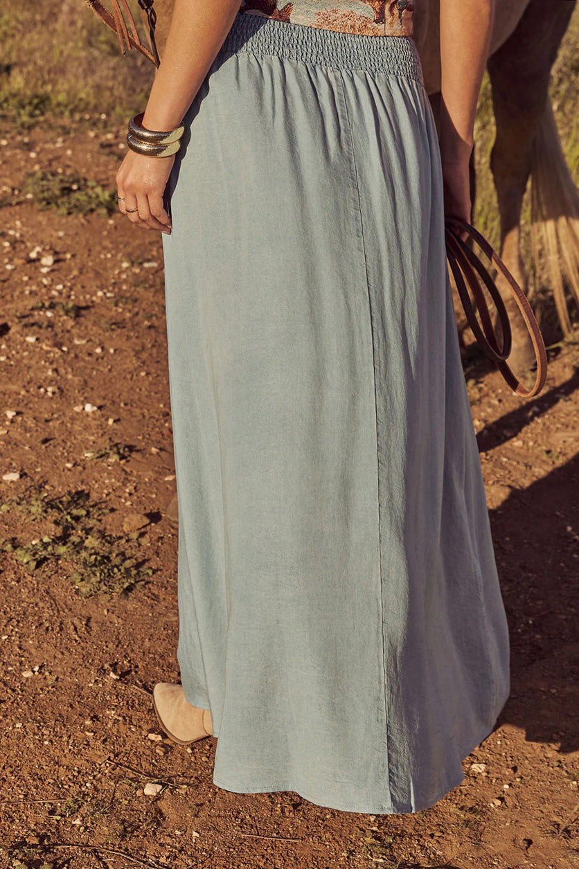 Street Style Straight A-Line Denim Skirt Lavish Daily