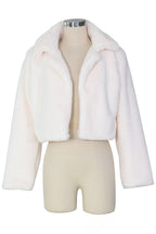 Faux Leather Lapel Short Jacket Lavish Daily