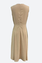 Button Sleeveless Dress Lavish Daily