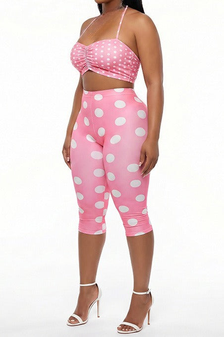 3-Piece Crop Top, Capri & Headband Set Lavish Daily