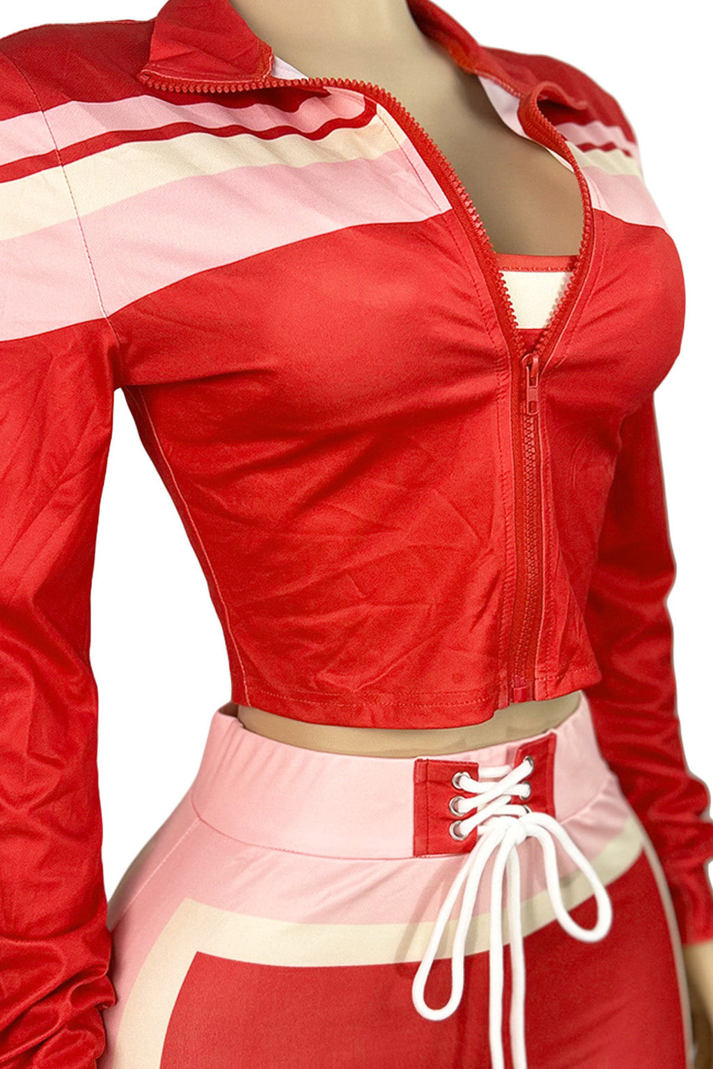 Printed Front-Tie Top and Long Pants Set Lavish Daily