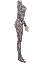 Print Turtleneck Long Sleeve Jumpsuit Lavish Daily