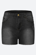 Stretch Skinny Ripped Denim Shorts Lavish Daily