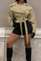 Cropped Trench Coat LavishDaily