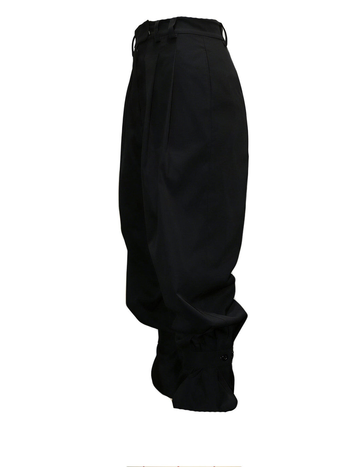 Pleated Ruffle-Cuff Balloon Trousers Lavish Daily