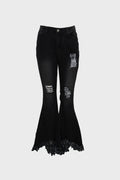 Stretch Ripped Wide Leg Jeans Lavish Daily