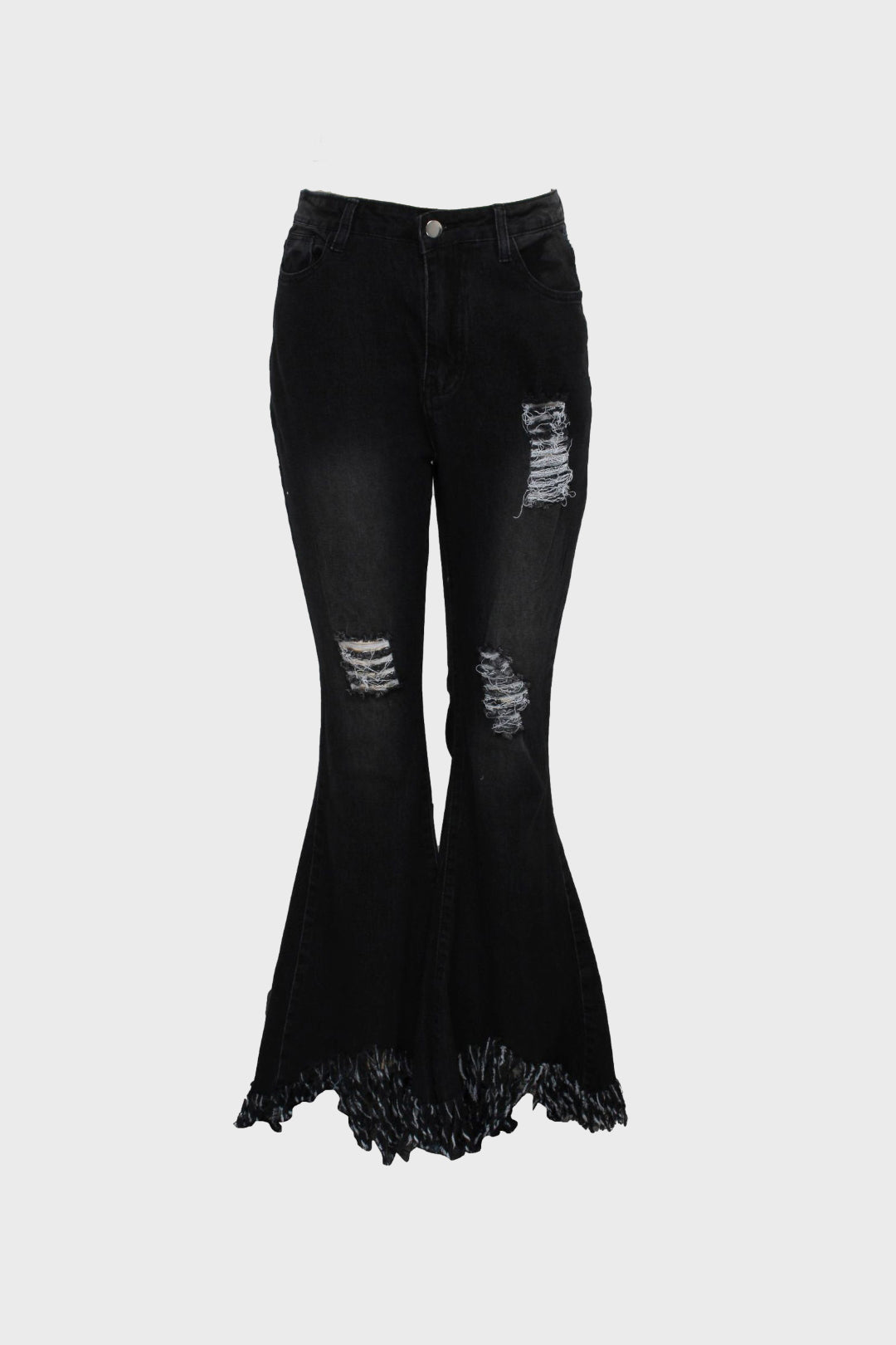 Stretch Ripped Wide Leg Jeans Lavish Daily