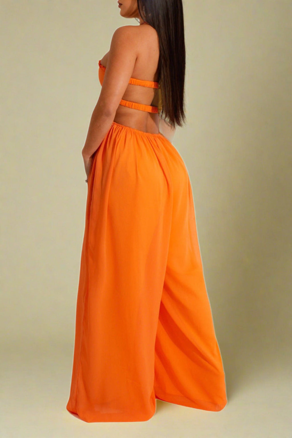 Wide Leg Flared Jumpsuit Lavish Daily