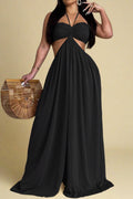Wide Leg Flared Jumpsuit Lavish Daily