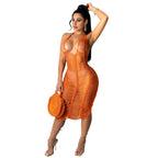 V-neck Backless Knit Maxi Dress Lavish Daily