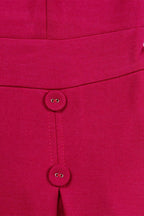 Elegant Short-Sleeve Solid Work Dress Lavish Daily