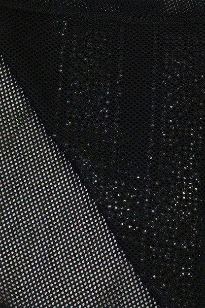 Rhinestone 23 Sheer Mesh Jersey Tunic Lavish Daily