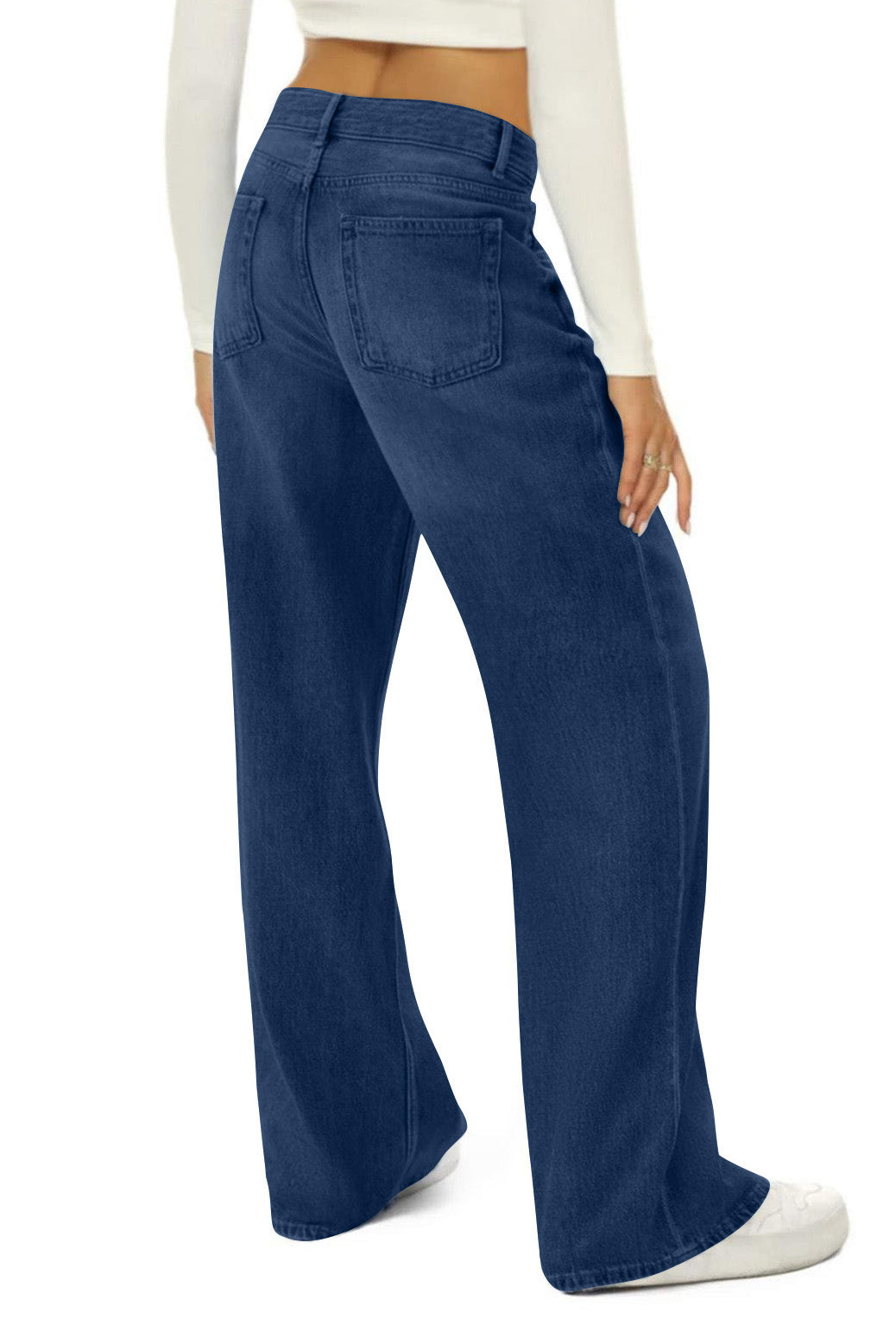 Vintage High Waist Wide Leg Floor Length Jeans Lavish Daily