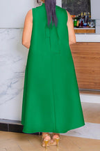 Sleeveless Crew Neck Maxi Dress Lavish Daily