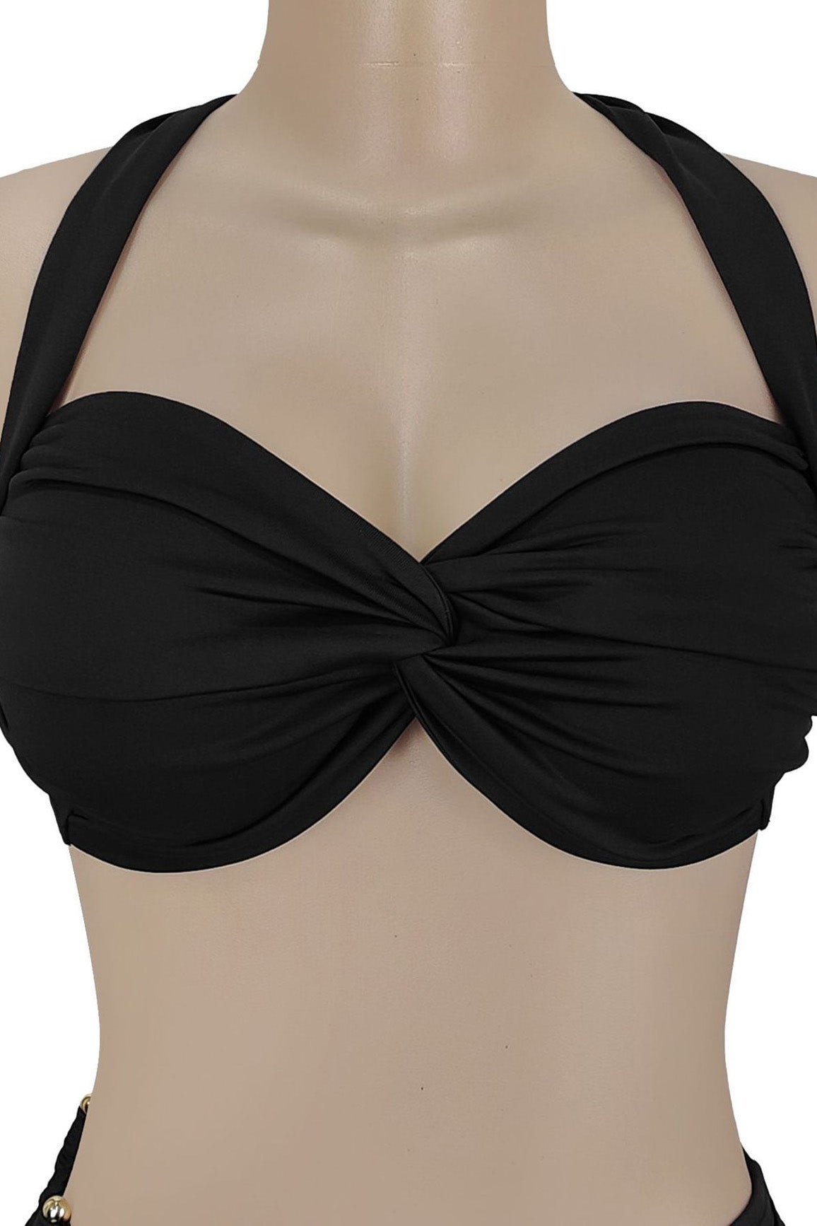 Twist-Front Halter Top & Drape Flare Pant Set Lavish Daily