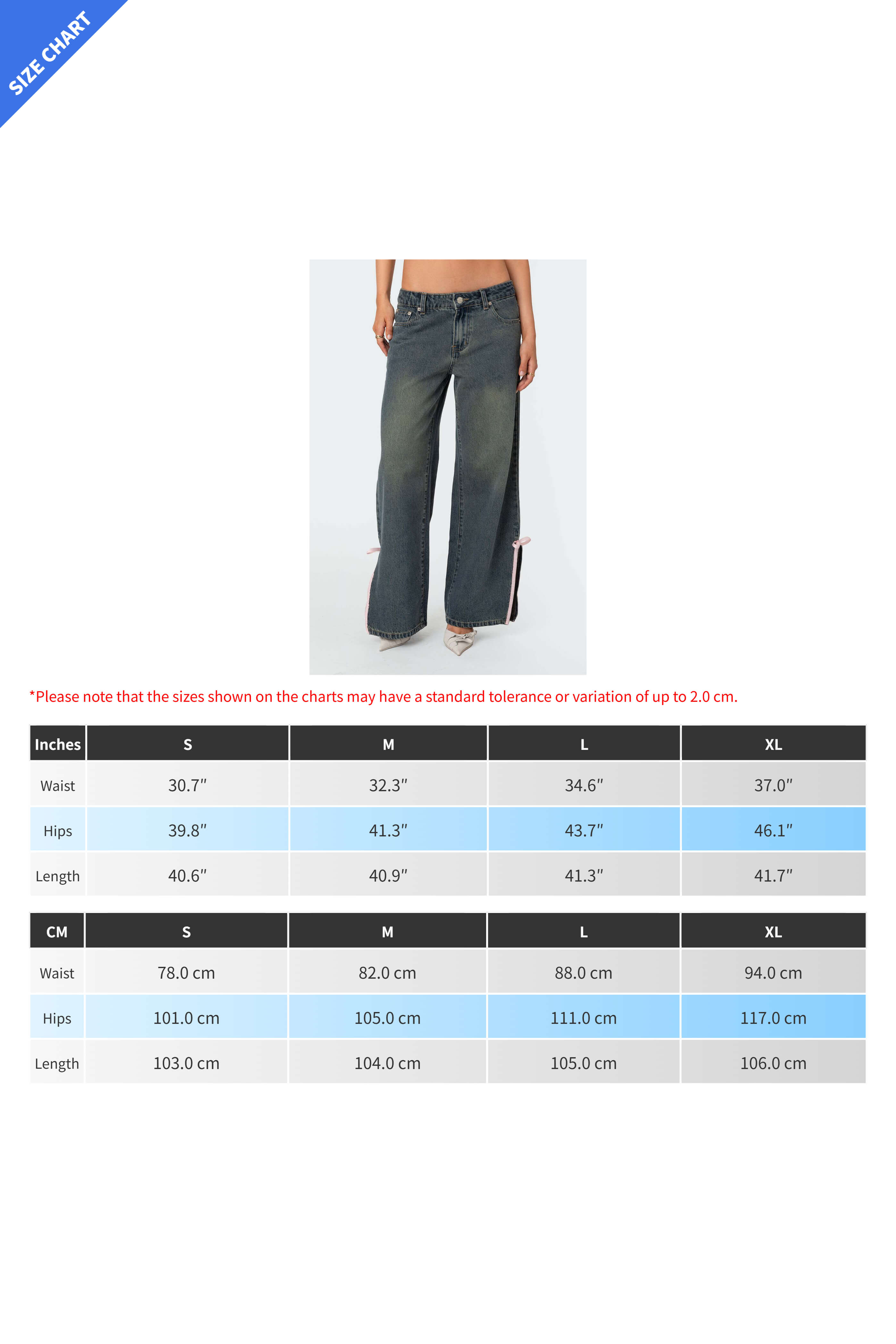 Washed Bow Slit Wide Leg Denim Pants Lavish Daily