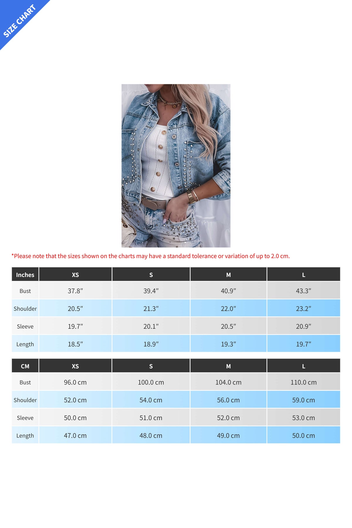 Rivet Studded Denim Jacket Lavish Daily