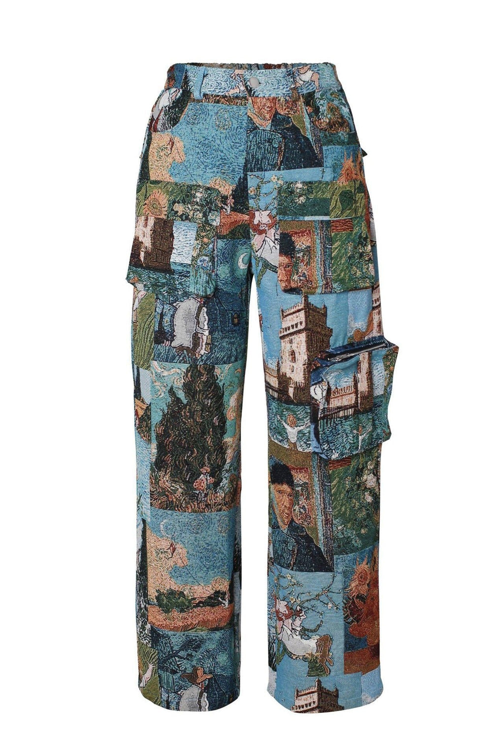 Vintage Casual Jacquard Cargo Pants Lavish Daily