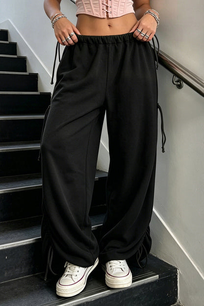 Adjustable Drawstring Baggy Parachute Pants Lavish Daily