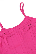 Solid Color Fringe Slim Jumpsuit Lavish Daily