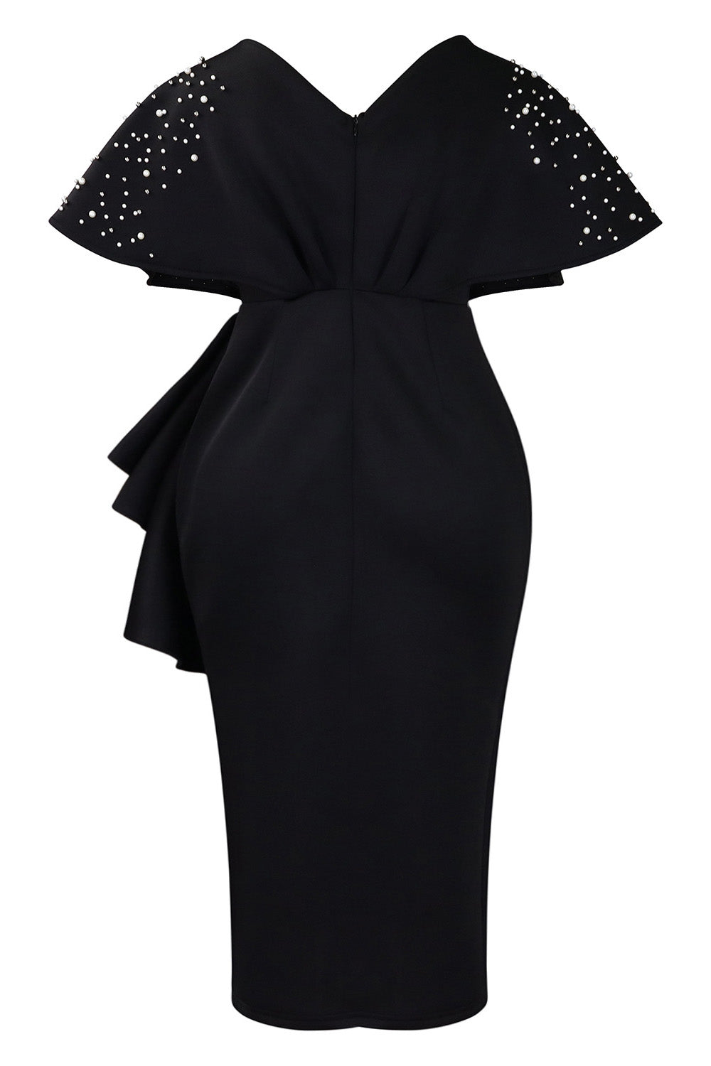 Beaded Ruffled Split Party Dress Lavish Daily