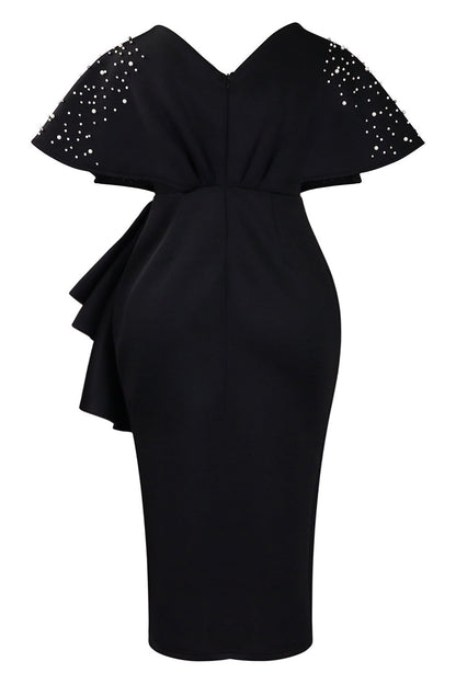 Beaded Ruffled Split Party Dress Lavish Daily