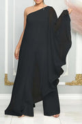 One Shoulder Batwing Jumpsuits Lavish Daily