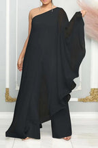 One Shoulder Batwing Jumpsuits Lavish Daily
