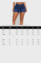 Wash Pocket Front Reverse Look Denim Mini Skirt Lavish Daily