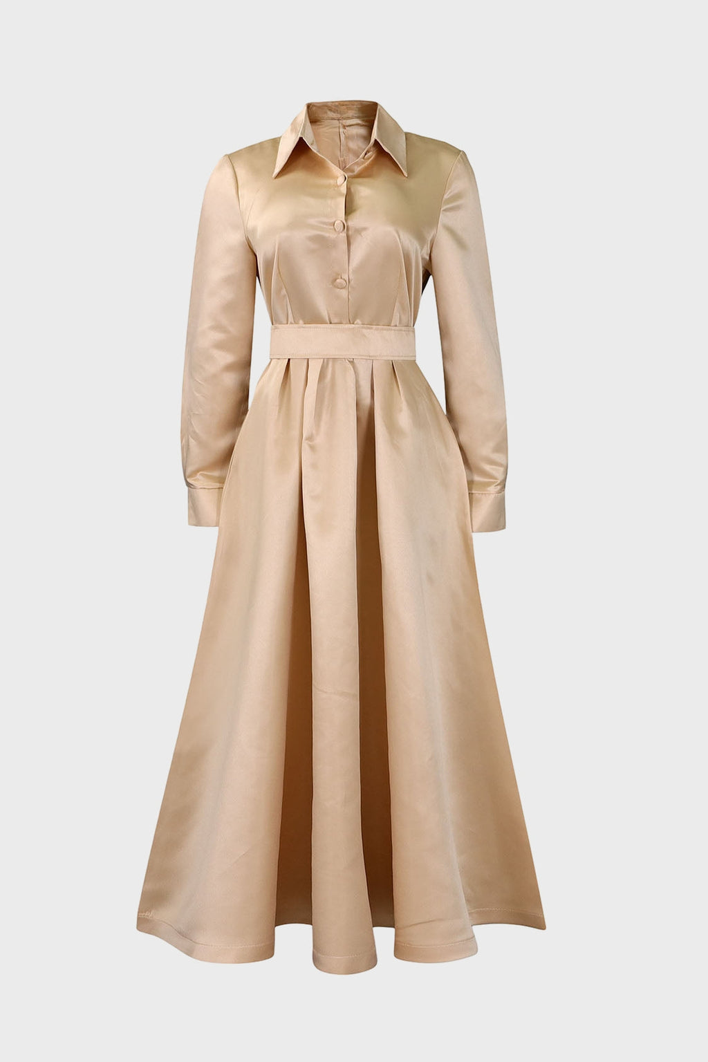 Solid Shirt Dress Lavish Daily