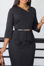 3/4 Sleeve Bodycon Work Dress Lavish Daily