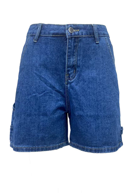 High-Waisted Relaxed Utility Denim Shorts Lavish Daily