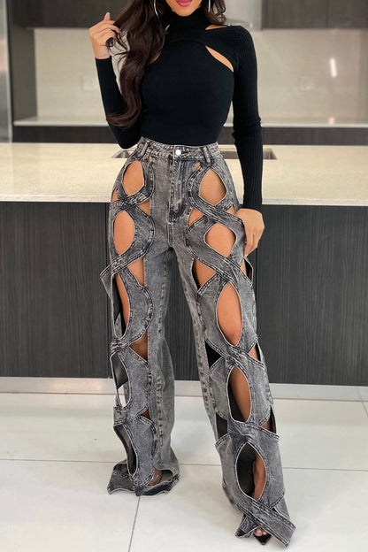 Trendy Wide Leg Jeans Lavish Daily