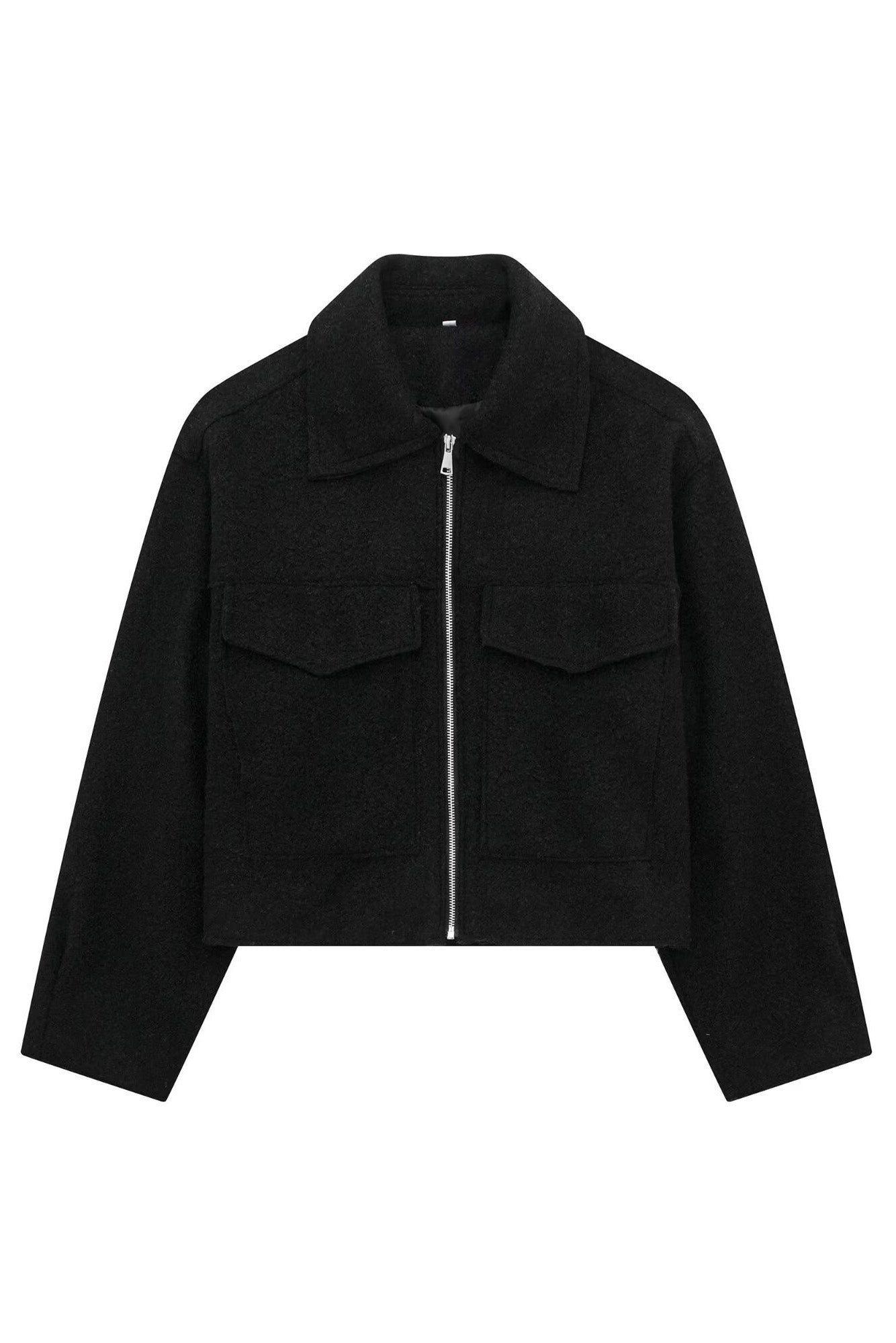 Tweed Cropped Zip Up Jacket Lavish Daily